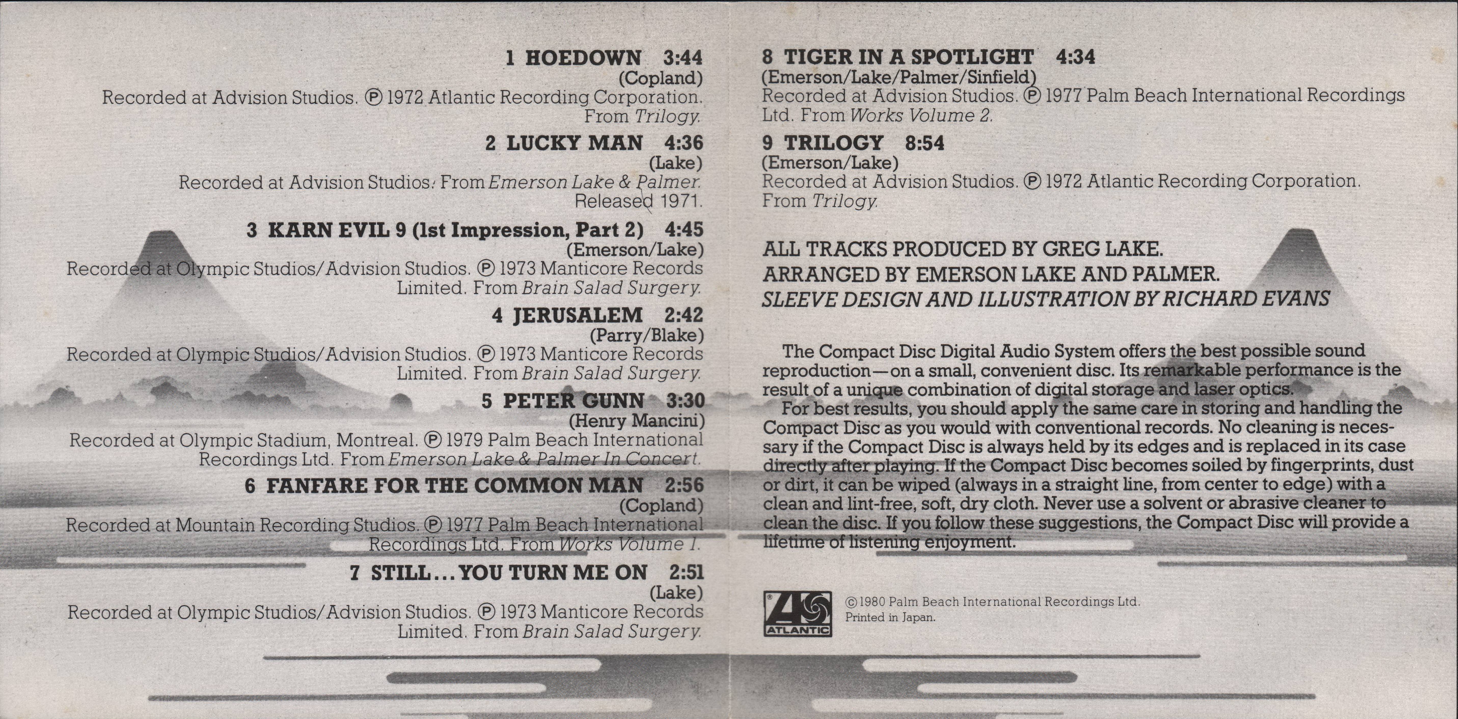 Emerson, Lake and Palmer The Best of ELP [Booklet02 jpn]